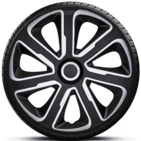   15"-os Livorno Carbon Silver-Black dísztárcsa garnitúra (4darab)