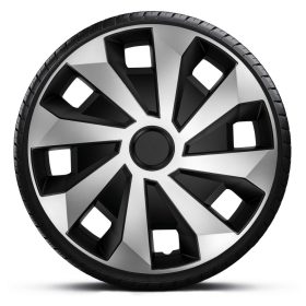   15"-os Volvano Van Silver Black dísztárcsa garnitúra (4darab) teherautókra való