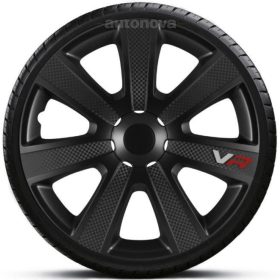 15"-os Vr Carbon Black dísztárcsa garnitúra (4darab)